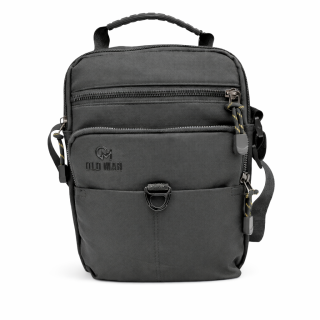 Old Man 156 Υφασμάτινο Ανδρικό Τσαντάκι Ώμου Μαύρο