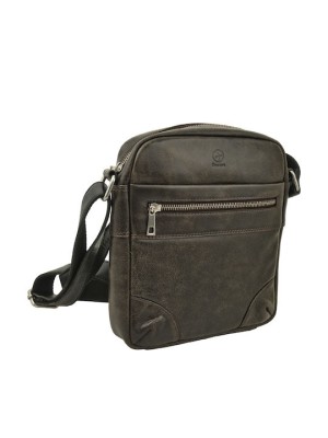 Daston 086 Ανδρικό Δερμάτινο Τσαντάκι Ώμου Μαύρο