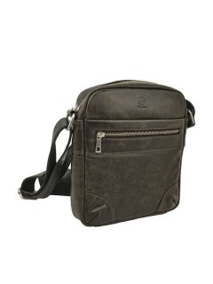 Daston 086 Ανδρικό Δερμάτινο Τσαντάκι Ώμου Μαύρο