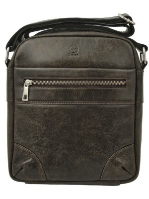 Daston 086 Ανδρικό Δερμάτινο Τσαντάκι Ώμου Μαύρο