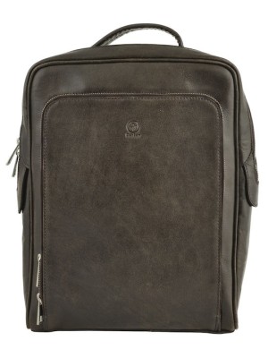 Daston 087 Ανδρικό Δερμάτινο Backpack Μαύρο