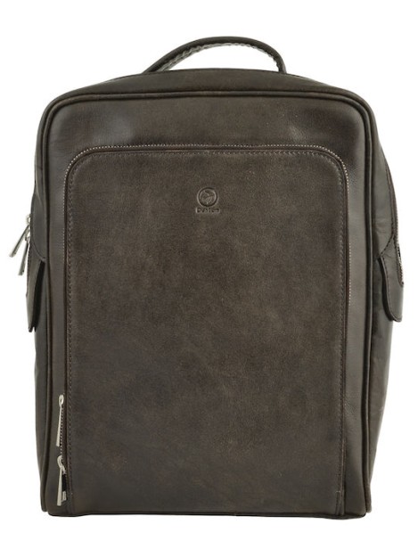 Daston 087 Ανδρικό Δερμάτινο Backpack Μαύρο