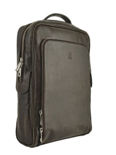 Daston 087 Ανδρικό Δερμάτινο Backpack Μαύρο