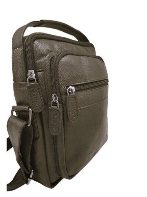 Daston 001 Ανδρικό Δερμάτινο Τσαντάκι Καφέ