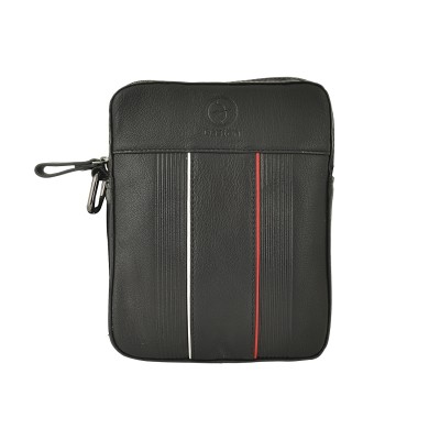 Daston 101 Ανδρικό Δερμάτινο Τσαντάκι Ώμου Μαύρο