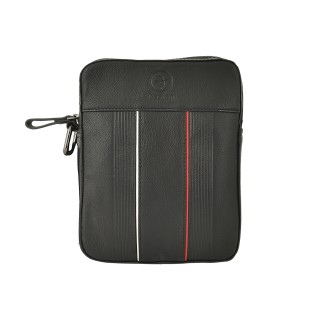 Daston 101 Ανδρικό Δερμάτινο Τσαντάκι Ώμου Μαύρο