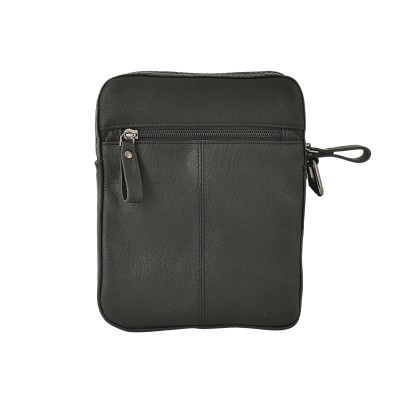 Daston 101 Ανδρικό Δερμάτινο Τσαντάκι Ώμου Μαύρο