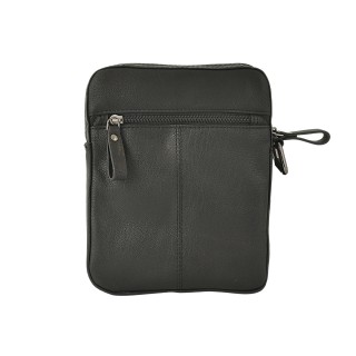 Daston 101 Ανδρικό Δερμάτινο Τσαντάκι Ώμου Μαύρο