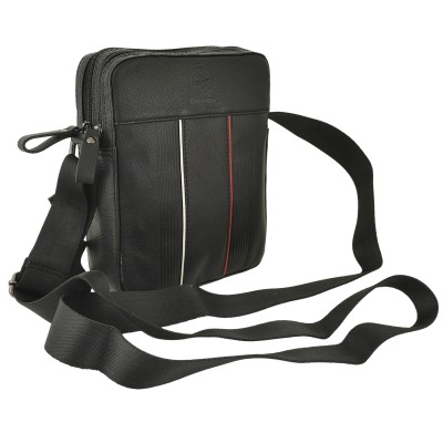 Daston 101 Ανδρικό Δερμάτινο Τσαντάκι Ώμου Μαύρο