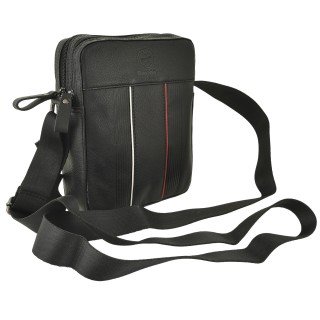 Daston 101 Ανδρικό Δερμάτινο Τσαντάκι Ώμου Μαύρο
