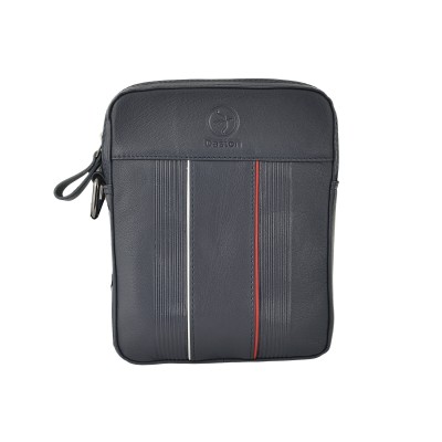 Daston 101 Ανδρικό Δερμάτινο Τσαντάκι Ώμου Μπλε