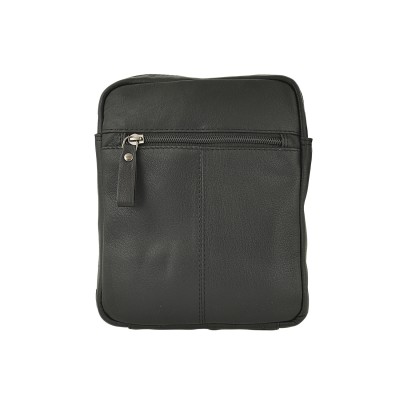 Daston 102 Ανδρικό Δερμάτινο Τσαντάκι Ώμου Μαύρο