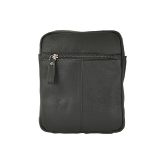 Daston 102 Ανδρικό Δερμάτινο Τσαντάκι Ώμου Μαύρο