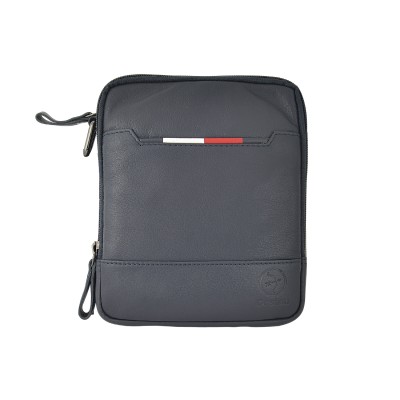 Daston 102 Ανδρικό Δερμάτινο Τσαντάκι Ώμου Μπλε