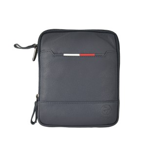 Daston 102 Ανδρικό Δερμάτινο Τσαντάκι Ώμου Μπλε