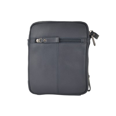 Daston 102 Ανδρικό Δερμάτινο Τσαντάκι Ώμου Μπλε