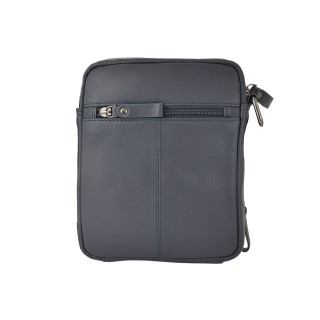 Daston 102 Ανδρικό Δερμάτινο Τσαντάκι Ώμου Μπλε