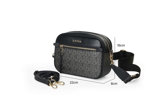 Lavor 1-901 Γυναικεία Τσάντα Χιαστί Μαύρη