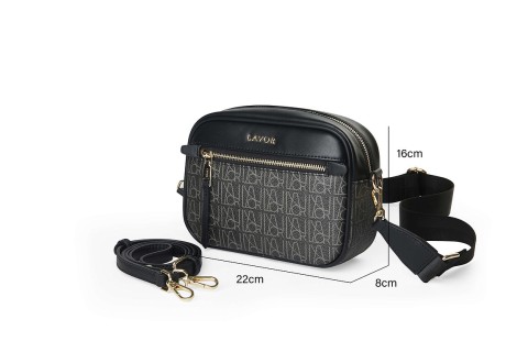 Lavor 1-901 Γυναικεία Τσάντα Χιαστί Μαύρη