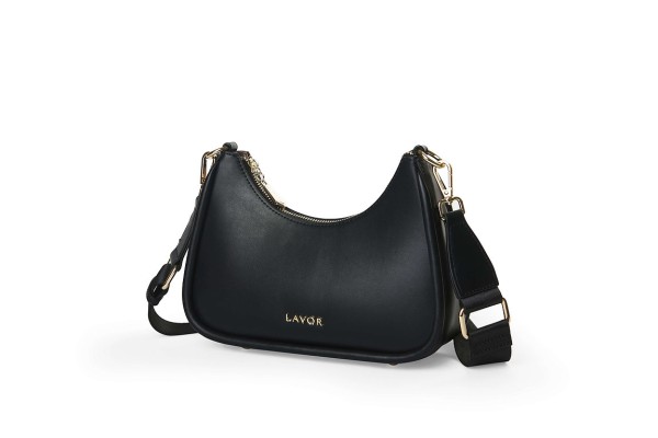 Lavor 1-903 Γυναικεία Τσάντα Χιαστί/Ώμου Μαύρη