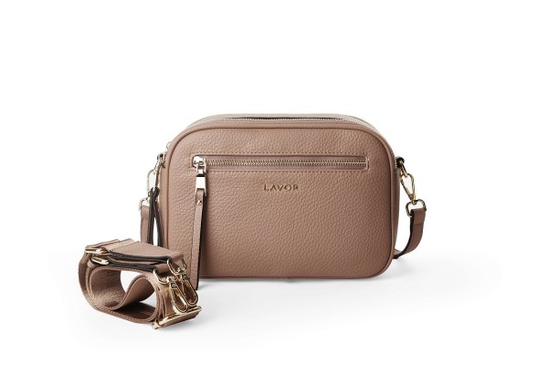Lavor 1-905 Γυναικεία Τσάντα από Δερματίνη Χιαστί Nude