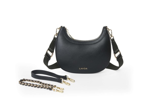 Lavor 1-909 Γυναικεία Τσάντα Χιαστί/Ώμου Μαύρη