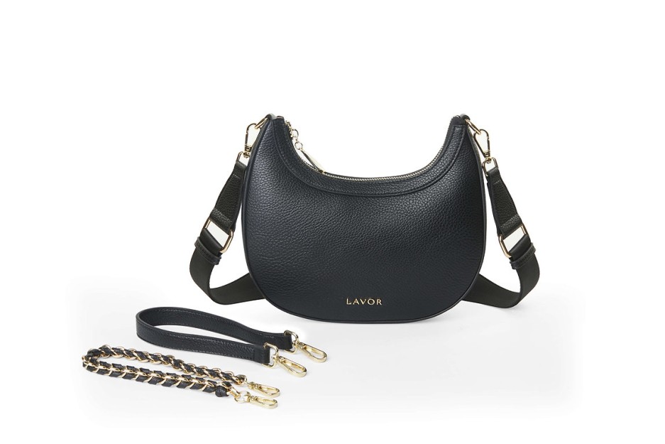Lavor 1-909 Γυναικεία Τσάντα Χιαστί/Ώμου Μαύρη