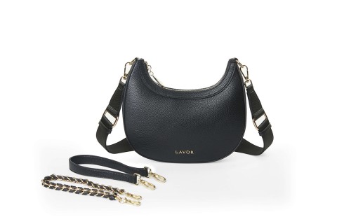 Lavor 1-909 Γυναικεία Τσάντα Χιαστί/Ώμου Μαύρη