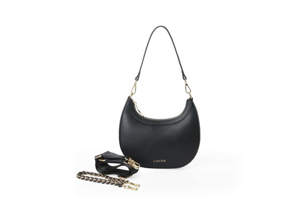 Lavor 1-909 Γυναικεία Τσάντα Χιαστί/Ώμου Μαύρη