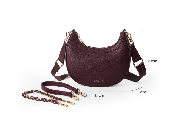 Lavor 1-909 Γυναικεία Τσάντα Χιαστί/Ώμου Μπορντώ