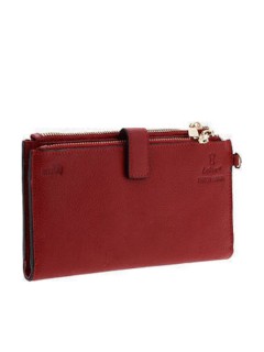 Lavor 1-6047 Δερμάτινο Γυναικείο Πορτοφόλι με Λουράκι Κόκκινο