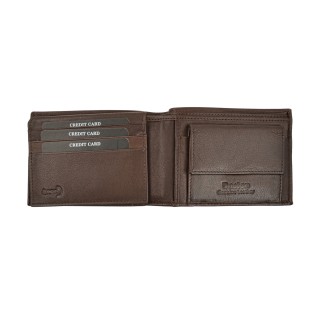Daston 097 Ανδρικό Δερμάτινο Πορτοφόλι Καφέ