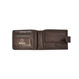 Daston 048 Ανδρικό Δερμάτινο Πορτοφόλι Καφέ