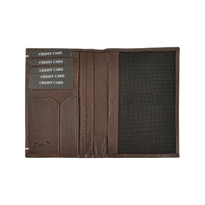 Daston 093 Δερμάτινη Θήκη Διαβατηρίου/ Εγγράφων Ταξιδίου Καφέ