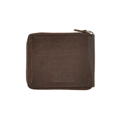 Daston 094 Δερμάτινο Ανδρικό Πορτοφόλι με RFID Καφέ