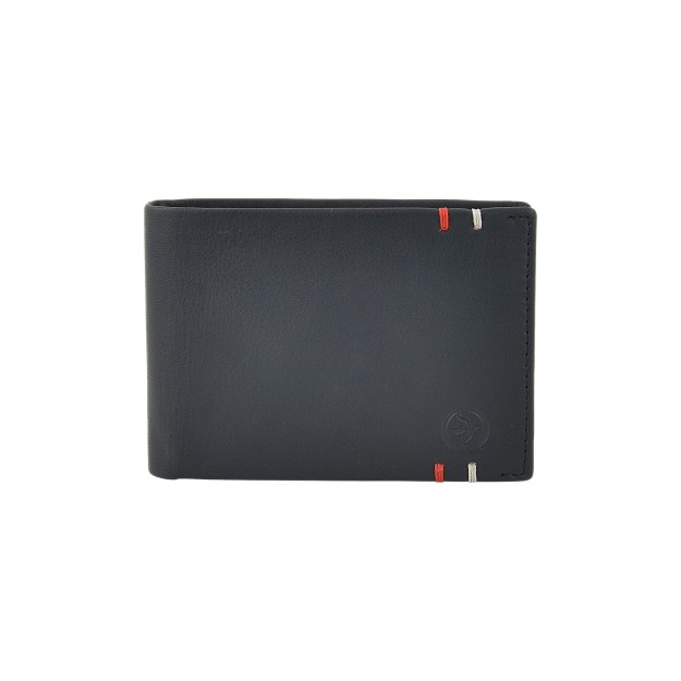 Daston 096 Ανδρικό Δερμάτινο Πορτοφόλι με RFID Μπλε