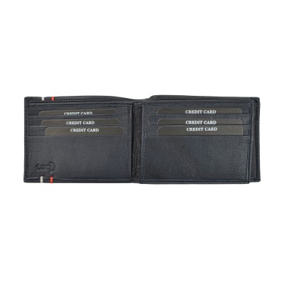 Daston 096 Ανδρικό Δερμάτινο Πορτοφόλι με RFID Μπλε