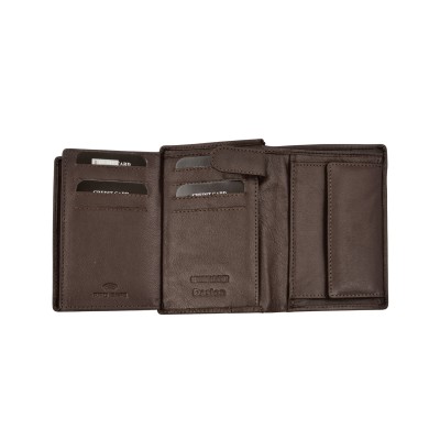 Daston 065 Ανδρικό Δερμάτινο Πορτοφόλι Καφέ