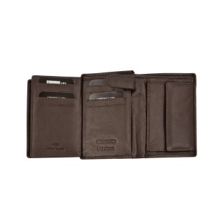 Daston 065 Ανδρικό Δερμάτινο Πορτοφόλι Καφέ