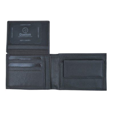 Daston 058 Ανδρικό Δερμάτινο Πορτοφόλι Μπλε