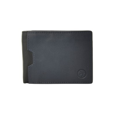 Daston 114 Ανδρικό Δερμάτινο Πορτοφόλι Μαύρο/Μπλε