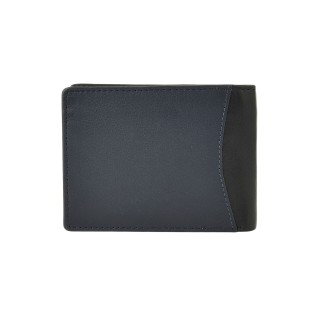 Daston 114 Ανδρικό Δερμάτινο Πορτοφόλι Μαύρο/Μπλε