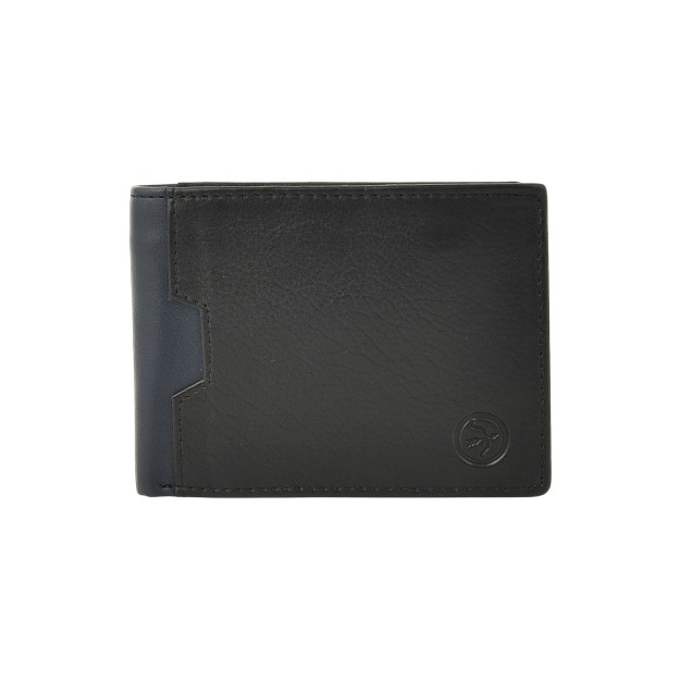 Daston 114 Ανδρικό Δερμάτινο Πορτοφόλι Μπλε/Μαύρο