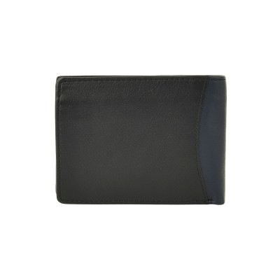 Daston 114 Ανδρικό Δερμάτινο Πορτοφόλι Μπλε/Μαύρο