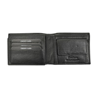 Daston 113 Ανδρικό Δερμάτινο Πορτοφόλι Μαύρο