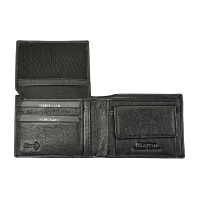 Daston 113 Ανδρικό Δερμάτινο Πορτοφόλι Μαύρο