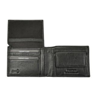 Daston 113 Ανδρικό Δερμάτινο Πορτοφόλι Μαύρο