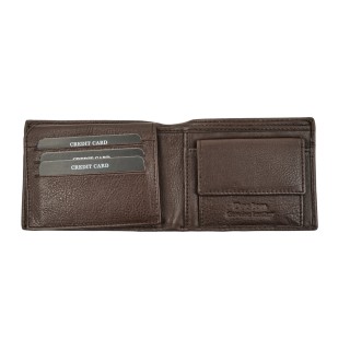Daston 113 Ανδρικό Δερμάτινο Πορτοφόλι Καφέ