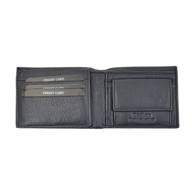 Daston 113 Ανδρικό Δερμάτινο Πορτοφόλι Μπλε