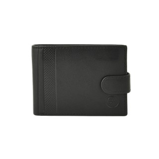 Daston 116 Ανδρικό Δερμάτινο Πορτοφόλι Μαύρο